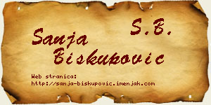 Sanja Biskupović vizit kartica